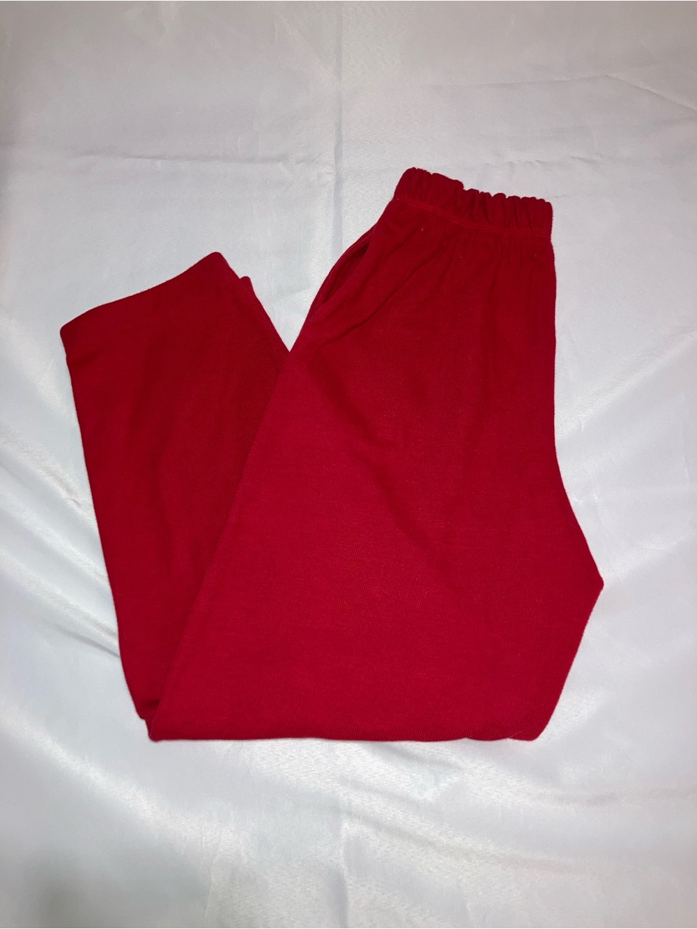 Vintage Bechamel Red Elastic Waist Joggers